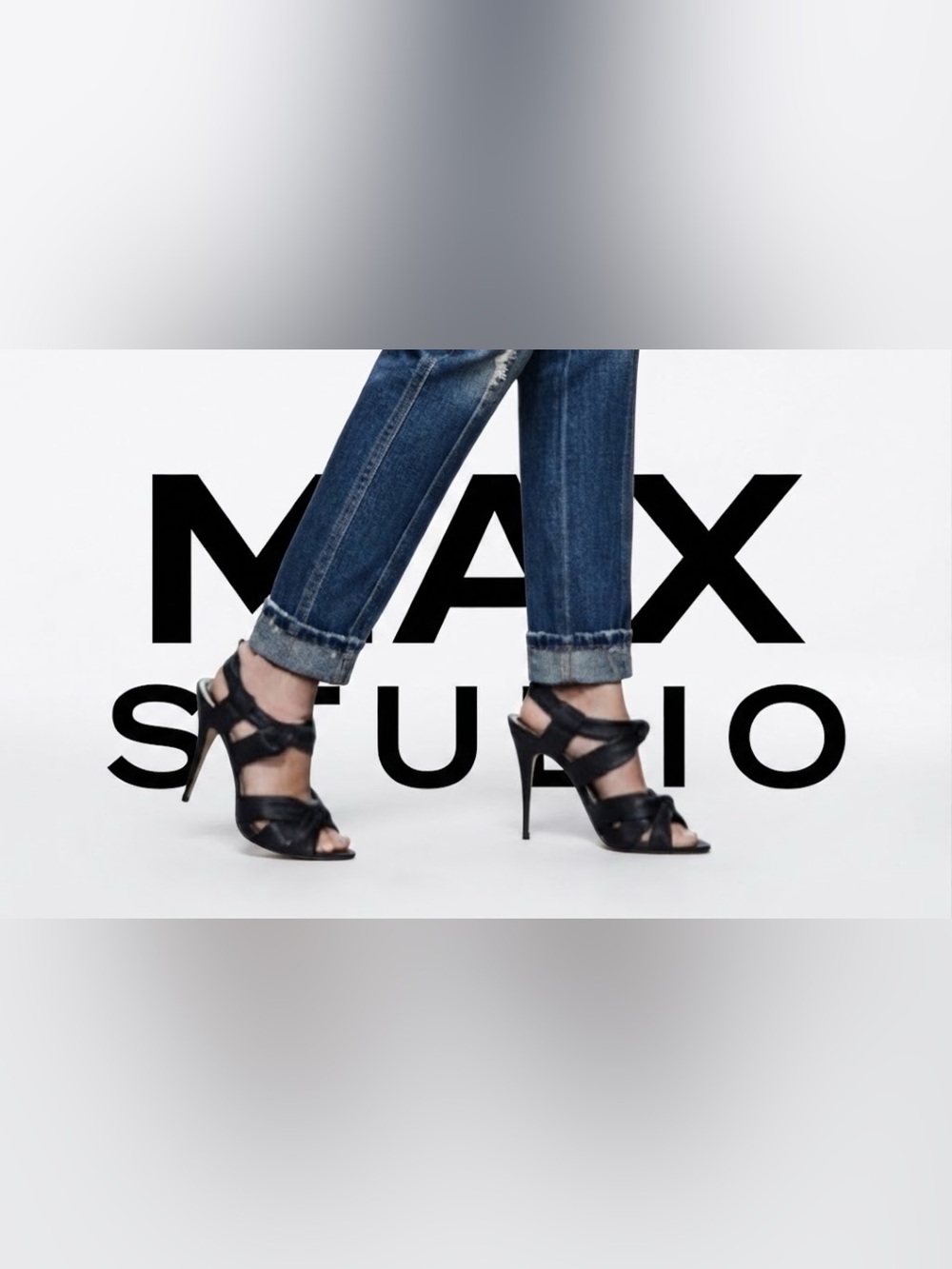 Excellent condition authentic Max Studio designer black leather heels sz 10